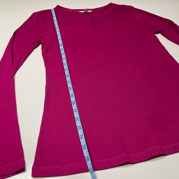 𝅺BUNDLE Joe Fresh Turquoise Baseball Varsity & Fuchsia Ribbed Button Shirts L/XL - Picture 13 of 13